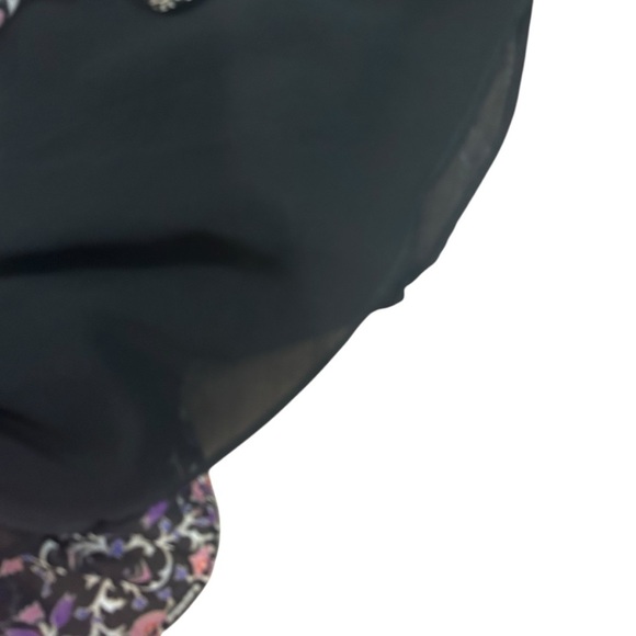 Misa Raina asymmetrical midi dress size XS mixed ditsy floral ruffle mock neck - Picture 11 of 13